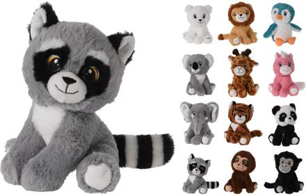 Tender Toys Pluche wild dier 15x14x18cm verschillende