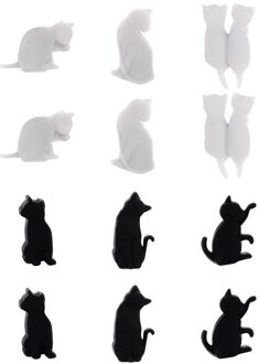 Tendycoco 12Pcs Glas Siliconen Markers Creatieve Kat Vormige Glazen Beker Teken Glas Bedels Identifiers Voor Club Bar