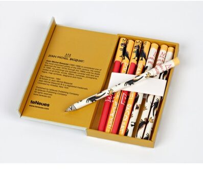 Teneues - 8-Pen Set: Pez Dispenser Jean-Michel Basquiat, 8 Ballpoint Pens, Unique Paper Wrapped - Teneues