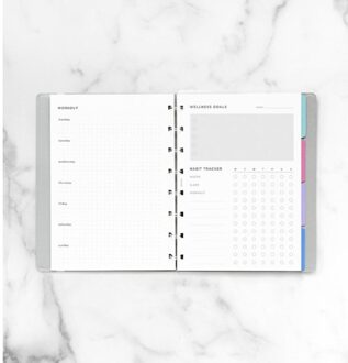 teNeues Filofax interieur, formaat a5, uitvoering welness en doelen notitiepapier à 56