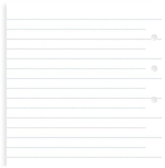 teNeues Filofax interieur, formaat personal, uitvoering gelinieerd wit notitiepapier à 25 vel