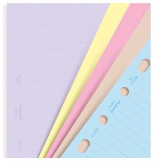 teNeues Filofax interieur, formaat pocket, uitvoering gelinieerd gekleurd notitiepapier à 30