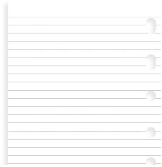 teNeues Filofax interieur, formaat pocket, uitvoering gelinieerd wit notitiepapier à 25 vel