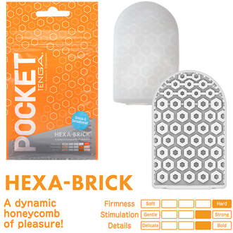 Tenga Pocket Stroker - Praktische Wegwerp Masturbator In Zakformaat Hexa Brick
