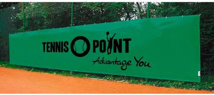 Tennis Point 12x2m Winddoek-Groen - nosize
