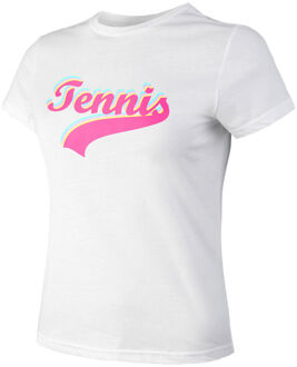 Tennis Signature T-shirt Dames wit - M