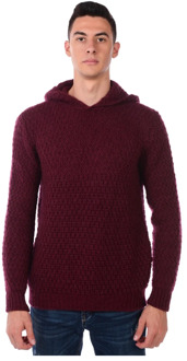 Tennisveld Sweater Pullover Daniele Alessandrini , Red , Heren - Xl,L,M