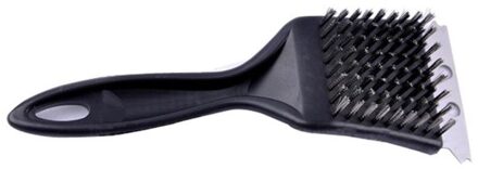 Tenske Rvs BBQ Reinigingsborstel Churrasco Grill Barbecue Grill Cleaner Accessoires Gereedschap #10 1pc