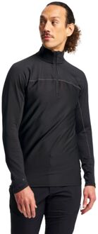 Tenson Txlite Base Half Zip Men Fleecetrui Zwart - XXL