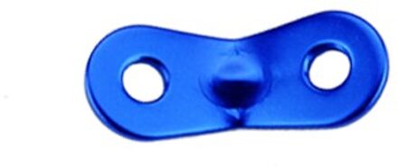 Tent Accessoires (100 Stuks) 2 Gaten Aluminium Camping Tent Wind Stopper Touw Richter Gesp Tentorial Wigwam Gesp Blauw