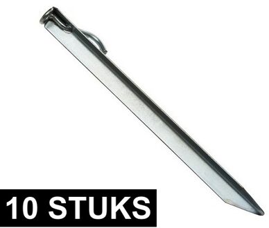 Tentharing stormband - 10x - gegalvaniseerd staal - 38 cm - haak - oog