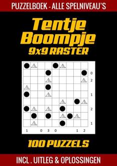 Tentje Boompje - Puzzelboek Alle Spelniveau's - 100 Puzzels Incl. Uitleg En Oplossingen - 9x9 - Puzzelboek Shop