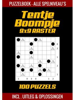 Tentje Boompje - Puzzelboek Alle Spelniveau's - 100 Puzzels Incl. Uitleg En Oplossingen - 9x9 - Puzzelboek Shop