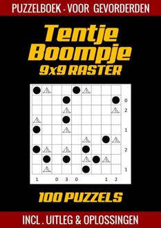 Tentje Boompje - Puzzelboek Voor Gevorderden - 100 Puzzels - Incl. Uitleg En Oplossingen - 9x9 Raster - Puzzelboek Shop