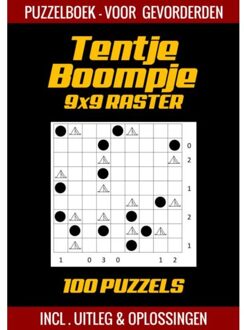 Tentje Boompje - Puzzelboek Voor Gevorderden - 100 Puzzels - Incl. Uitleg En Oplossingen - 9x9 Raster - Puzzelboek Shop