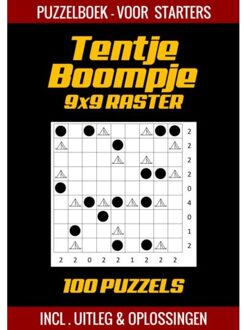 Tentje Boompje - Puzzelboek Voor Starters - 100 Puzzels Incl. Uitleg En Oplossingen - 9x9 Raster - Puzzelboek Shop