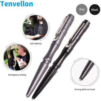 Tenvellon Self Defense Tactical Pen Black Gray Color Simple Package Personal Emergency Defense Tool Security Protection EDC Tool