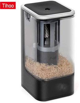 TenWin Black White Professional Electric Sharpener Pencil Electric Heavy Duty Mechanical Automatic For Kids