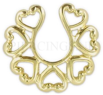 Tepelclip shield goud kleur tribal groot