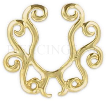 Tepelclip shield goud kleur tribal