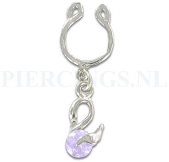 Tepelclip zwaan paars