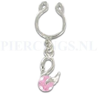 Tepelclip zwaan roze