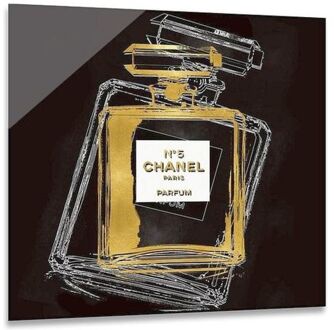 ter Halle® Glasschilderij 80 x 80 cm Chanel Eau de Parfum Multikleur