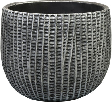 Ter Steege Bloempot|plantenpot - binnen - zwart|metaal - D21|H17 cm