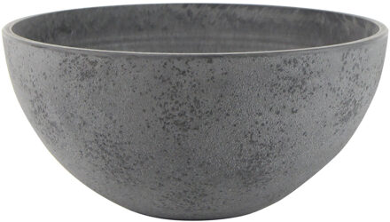 Ter Steege Bloempot/plantenpot schaal - kunststof - donkergrijs - D35 x H17 cm