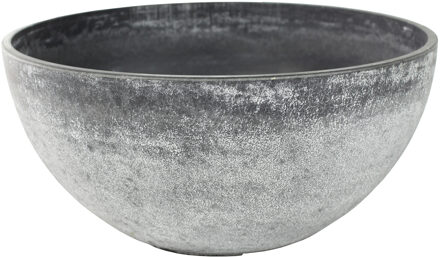 Ter Steege Bloempot/plantenpot schaal - kunststof - grijs - D55 x H23 cm