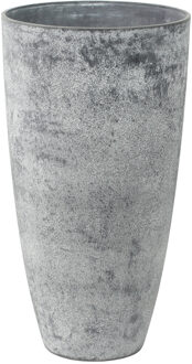 Ter Steege Bloempot/plantenpot vaas van gerecycled kunststof betongrijs D29 en H50 cm
