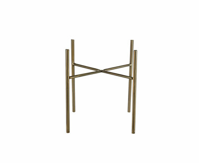 Ter Steege bloempot plantenstandaard/verhoger - goud - H25 x B25 cm - Plantenstandaarden Goudkleurig