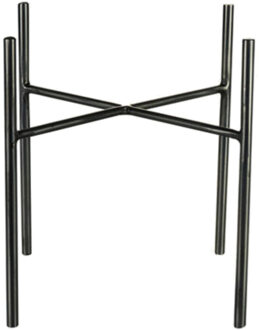 Ter Steege bloempot plantenstandaard/verhoger - zwart - H16 x B17 cm - Plantenstandaarden