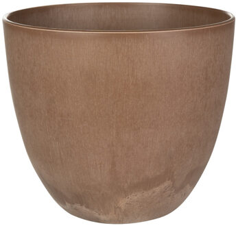 Ter Steege Bloempot - terra cotta - natuursteen look - 23 x 20 cm - voor binnen/buiten