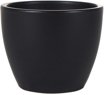 Ter Steege Bloempot - zwart - Scandinavisch - keramiek - 15 x 12 cm - Plantenpotten