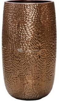 Ter Steege Hoge Pot Marly Gold ronde gouden bloempot voor binnen en buiten 36x63 cm