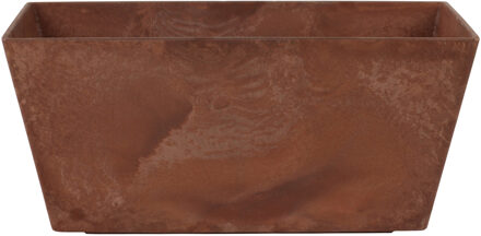 Ter Steege Plantenbak - gerecycled kunststof - bruin - 37 x 17 cm - Binnen en buiten gebruik