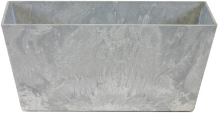 Ter Steege Plantenbak - gerecycled kunststof - steengrijs - 37 x 17 cm - Binnen en buiten gebruik