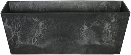 Ter Steege Plantenbak - gerecycled kunststof - zwart - 55 x 17 cm - Binnen en buiten gebruik