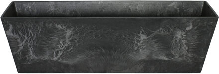 Ter Steege Plantenbak - gerecycled kunststof - zwart - 74 x 17 cm - Binnen en buiten gebruik