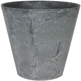 Ter Steege Plantenpot/bloempot - natuursteen look grijs - D22 x H20 cm