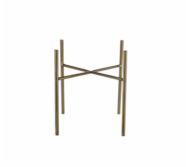 Ter Steege Plantenpot/bloempot plantenstandaard/verhoger - goud - H16 x B17 cm