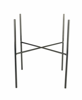 Ter Steege Plantenpot/bloempot plantenstandaard/verhoger - zwart - H25 x B25 cm