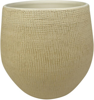 Ter Steege Plantenpot - moderne look - beige - 26 x 25 cm - bloempot