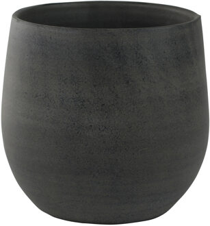 Ter Steege Plantenpot - moderne look - grafiet - 18 x 16 cm