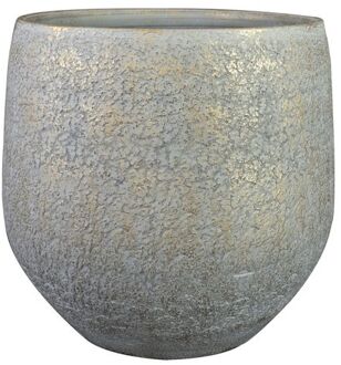 Ter Steege Plantenpot - zilvergrijs - glans - keramiek - D36xH33 cm