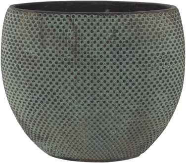 Ter Steege Planter fay blue gold bloempot binnen 29 cm ovaal Grijs