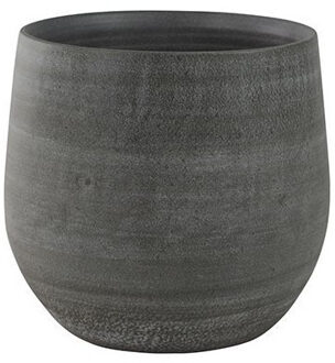 Ter Steege Steege Plantenpot/bloempot - keramiek - modern - grijs - D36 x H32 cm
