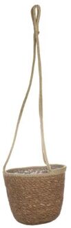 Ter Steege Steege Plantenpot - hangend - zeegras - 19 x 17 cm - Plantenpotten Bruin