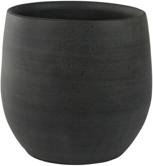 Ter Steege Steege Plantenpot - moderne look - grafiet - 26 x 26 cm Grijs